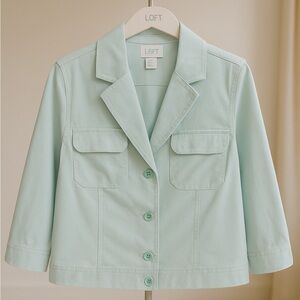LOFT Women's Light Green Blazer